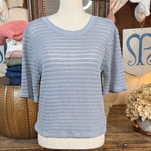 LAmade Soft Blue-Gray Knit Top